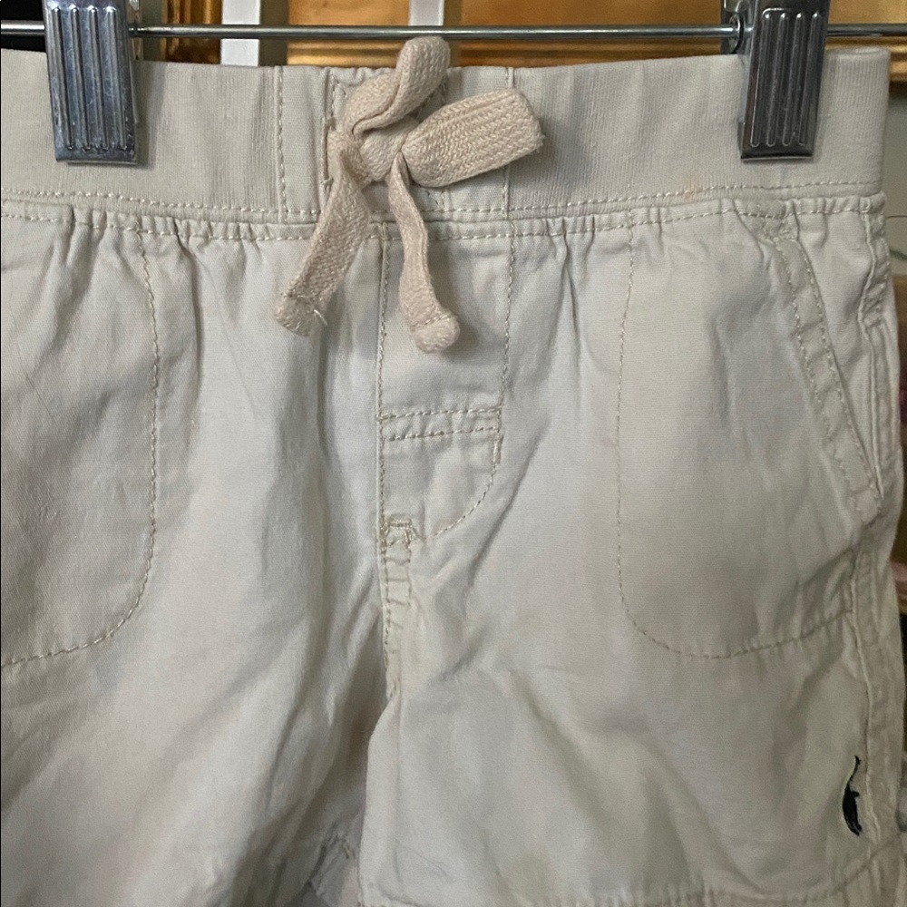 Ralph Lauren Baby Cream Khaki Shorts & Jumping Bean Numbers Onsie SZ 9M - Picture 4 of 11